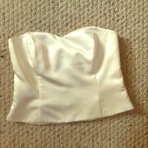 White House Black Market | Satin Sweetheart Top